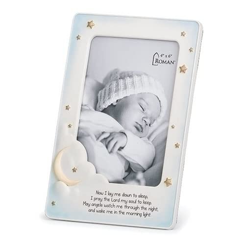 Roman Giftware Inc., Children's Gifts, New Baby, 8" H Sweet Dreams Frame 4X6,Religious, Inspirational, Durable (7x1x5)