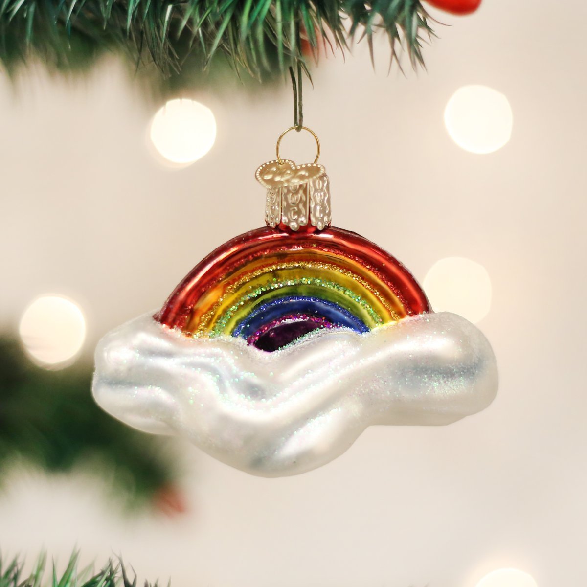 Old World Christmas Rainbow Glass Blown Ornament