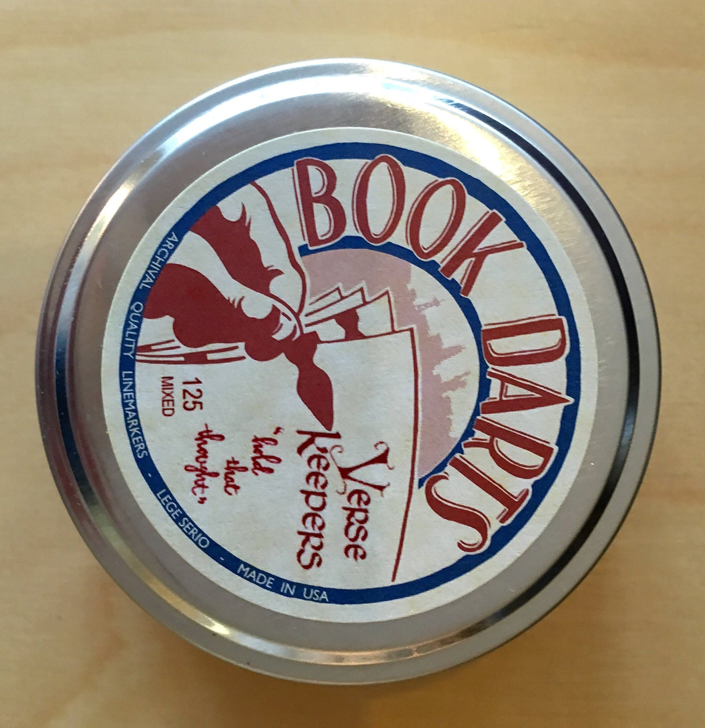 Verse Keeper Book Darts - Line Marker Bookmarks (Tin of 125 Mixed Metals)