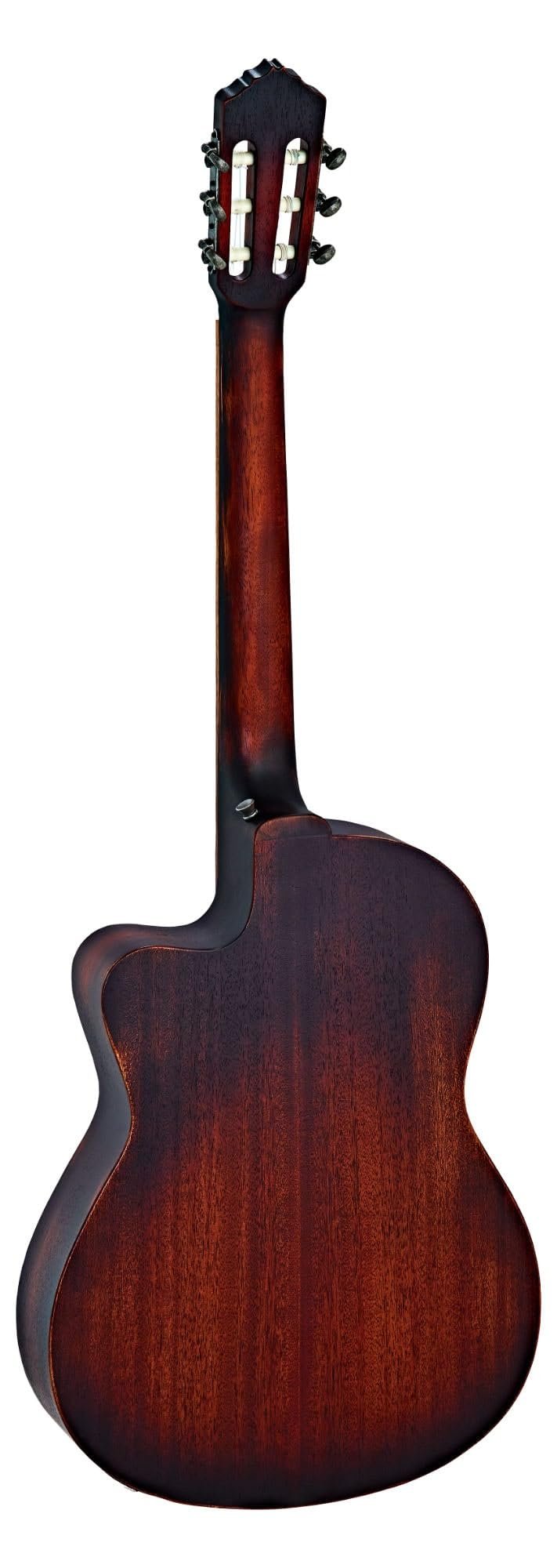 Ortega Guitars 6 String Private Room Distressed Suite Solid Top Slim Neck Acoustic-Electric Nylon Classical Guitar w/Bag, Right (DSSUITE-C/E)