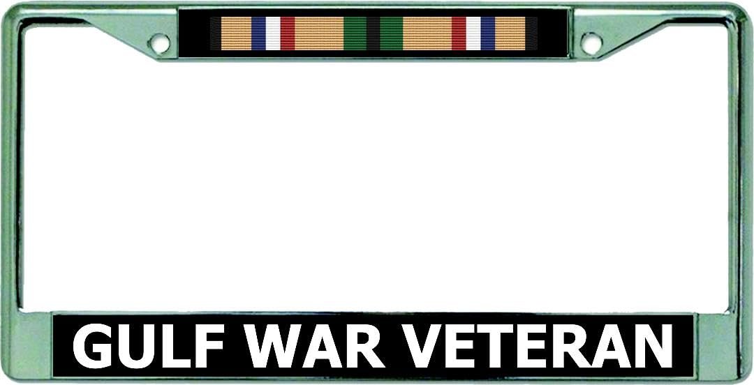 Gulf War Veteran Chrome License Plate Frame