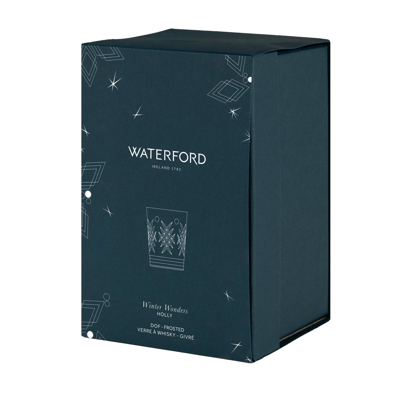 Waterford Winter Wonders Double Old Fashioned Holly, 13.5oz, Blue