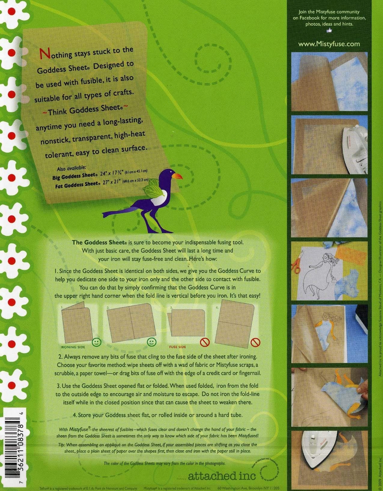 Attached Goddess Fusing Sheet, 10.75" x 16.5", 1 Pc, Red, Fiberglass