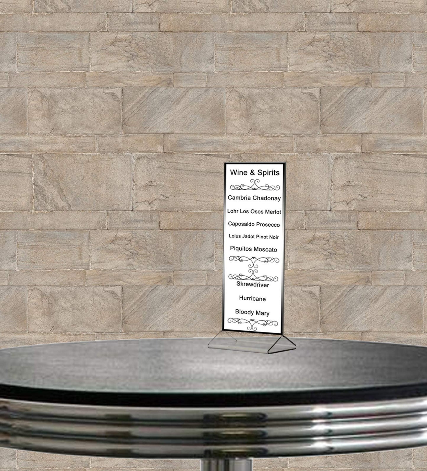 Counter Sign Holder Table Ad Frame Top Load Menu Promo POP Display Signage Stand Clear Acrylic