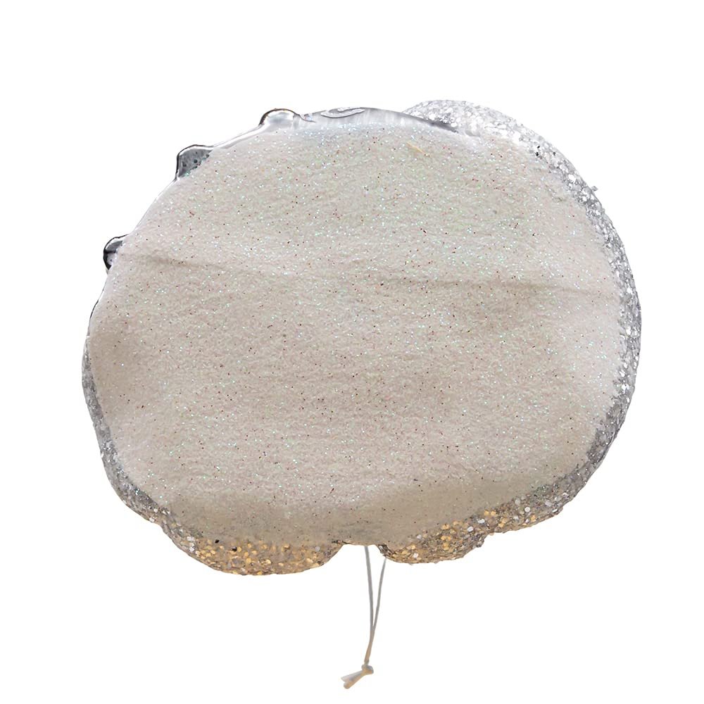 Kurt Adler 7-Inch Bellissimo Glass Periwinkle Santa Ornament