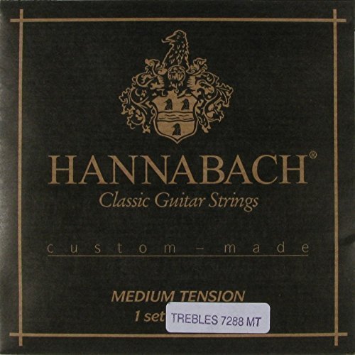 Hannabach Classical Guitar Medium Tension Nylon Treble Set Medium Tension, 728-Trebles-MT