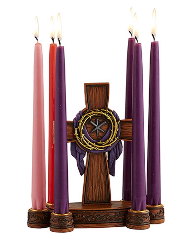 Christian Brands Lenten Candle Holder - 8" W x 4" D x 8.25" H - Candles not Included