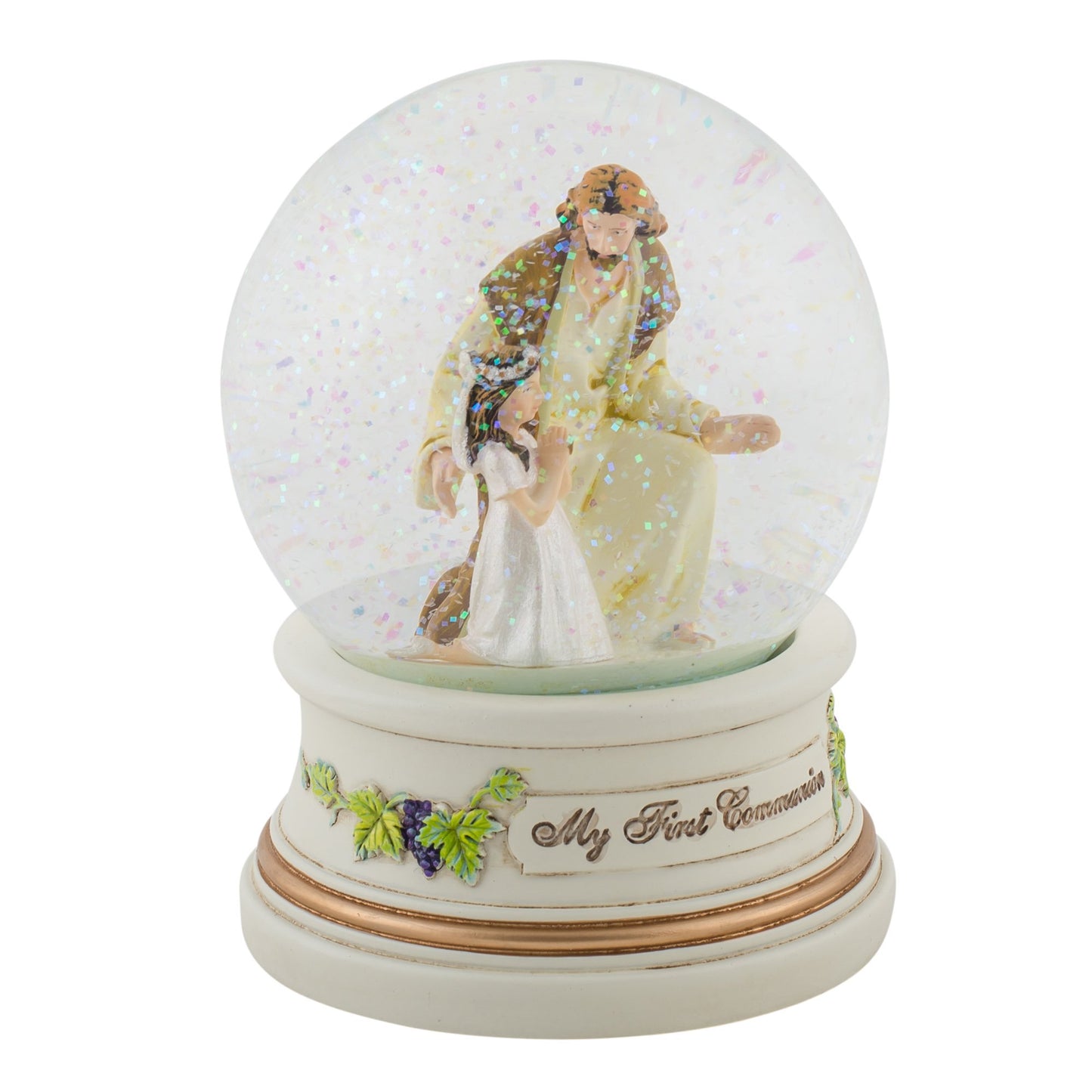 Roman Giftware Inc., Sacraments, First Communion, 5.5" H 100MM Musical Dome Girl,Religious, Inspirational, Durable (5x4x5)