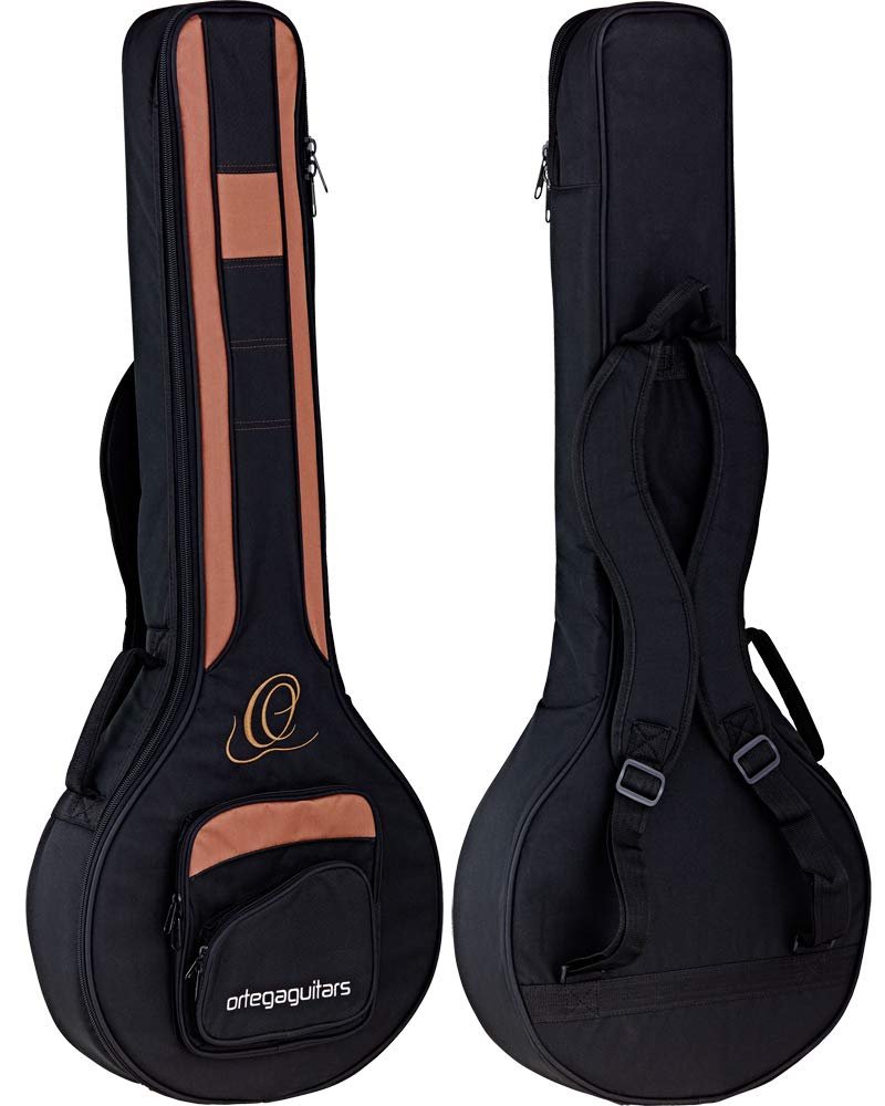 Ortega Guitars Raven Series 5-String Open Back Acoustic-Electric Banjo w/Bag, Right (OBJE250OP-SBK)