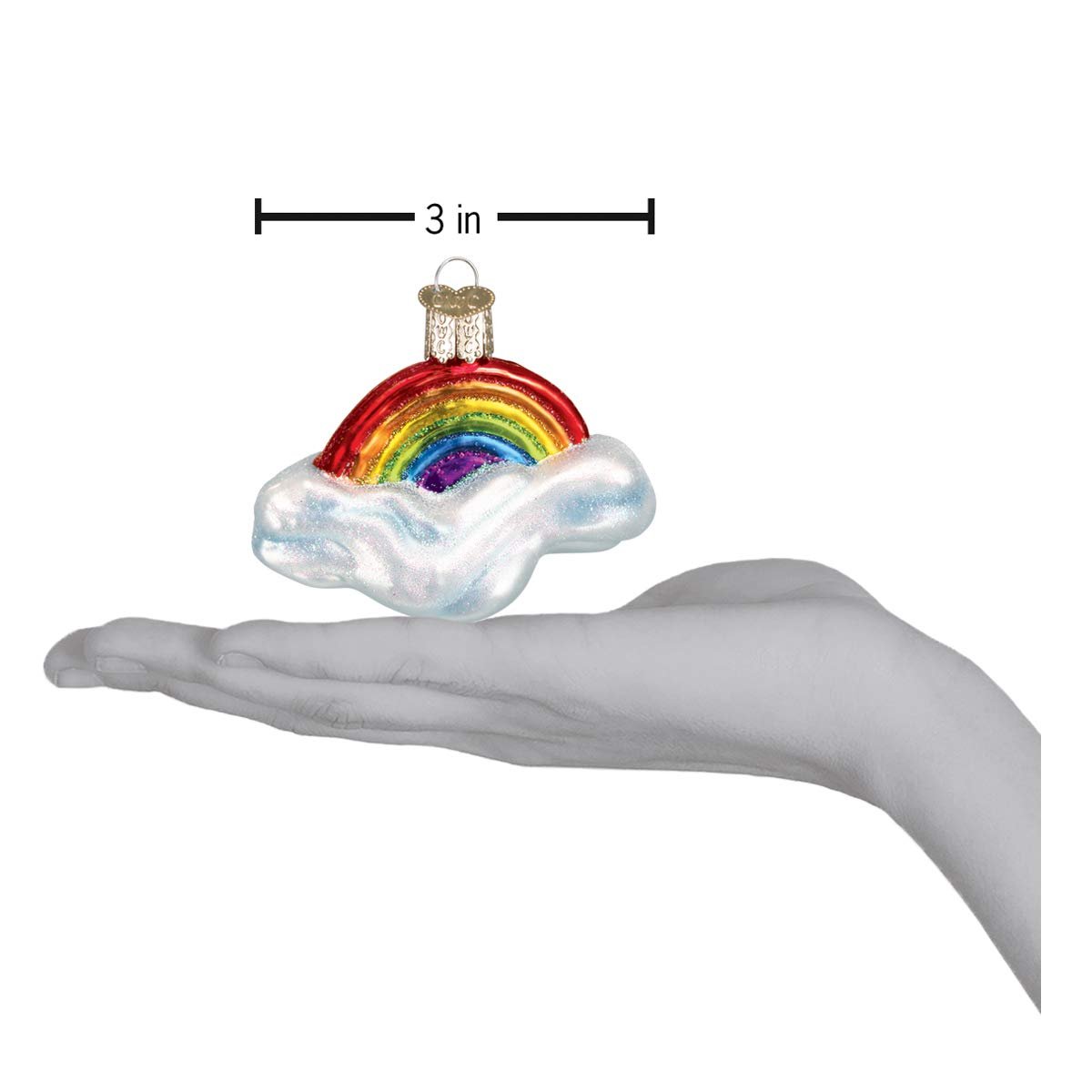 Old World Christmas Rainbow Glass Blown Ornament