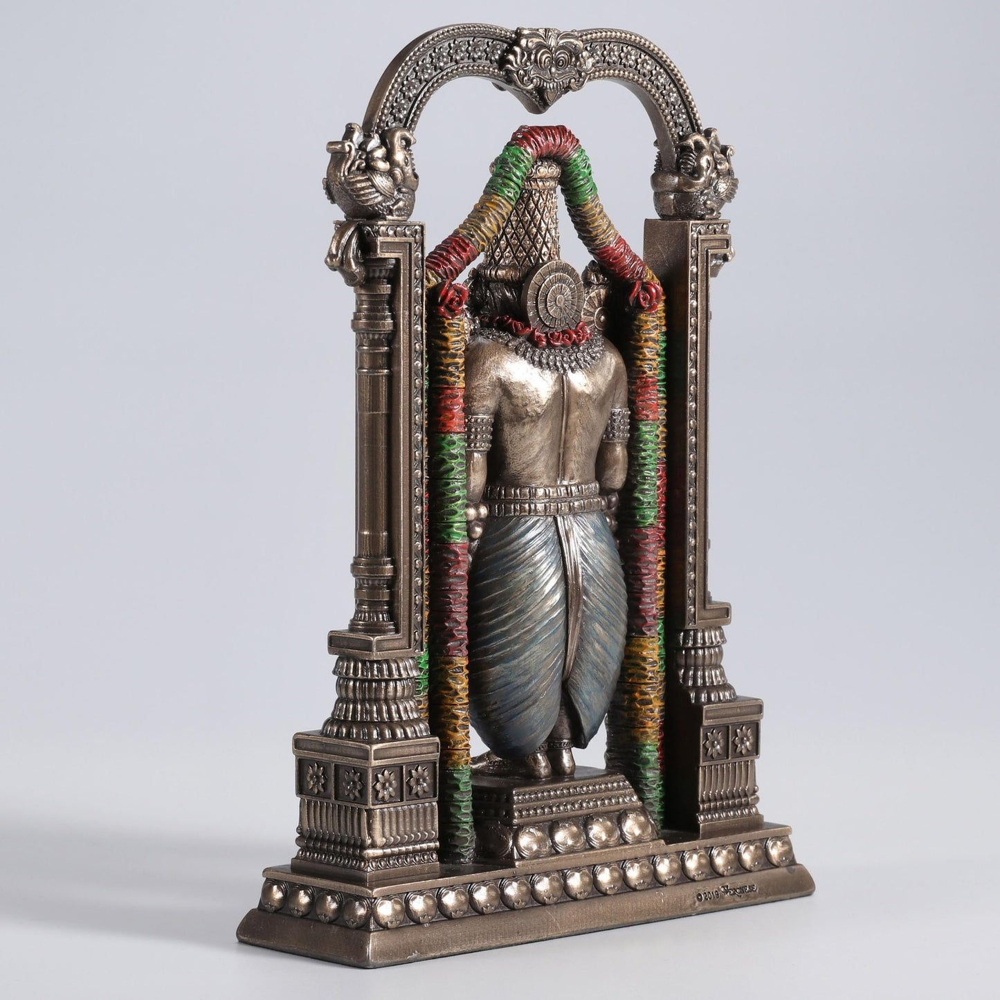 Veronese Design 8 3/8 Inch Lord Venkateswara as Balaji Cold Cast Resin Bronze Finish Statue