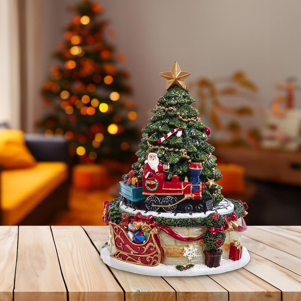 Kurt Adler 6-Inch Christmas Tree Revolving Music Box