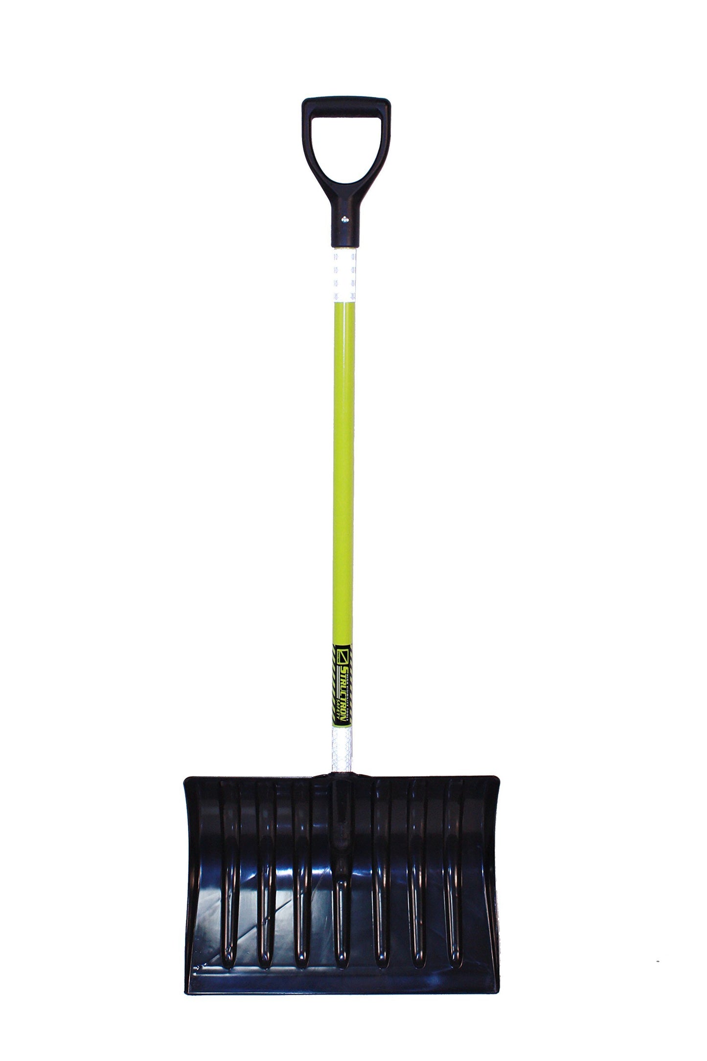 Structron 96849 18" Safety Snow Shovel Black Polycarbonate Blade with 43" Fiberglass Handle
