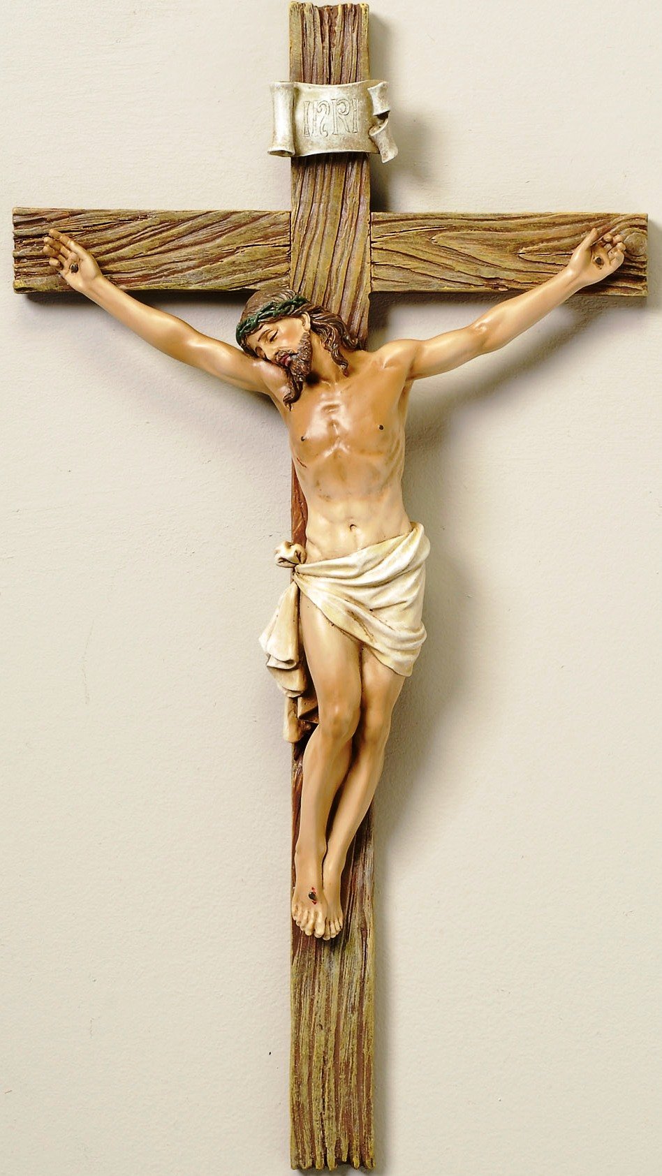 Joseph's Studio by Roman, Renaissance Collection, 13.75 Inch Crucifix, Jesus on the Cross, Religious Home Decor, Catholic Gift