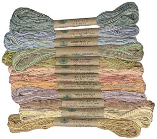 12 Valdani 6 Strand Floss Embroidery Thread Muddy Monet 10 Yd Skeins