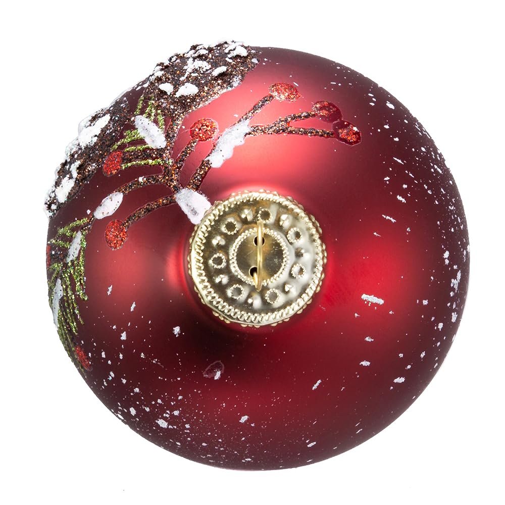 Kurt Adler GG0839 Ornament, red, 6 Count,Christmas