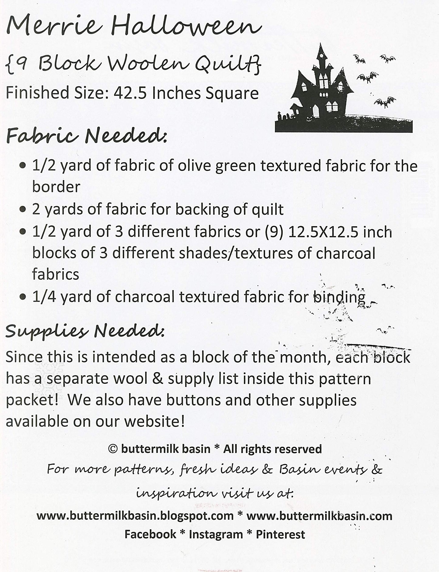 Merrie Halloween Quilt Pattern by Stacy West