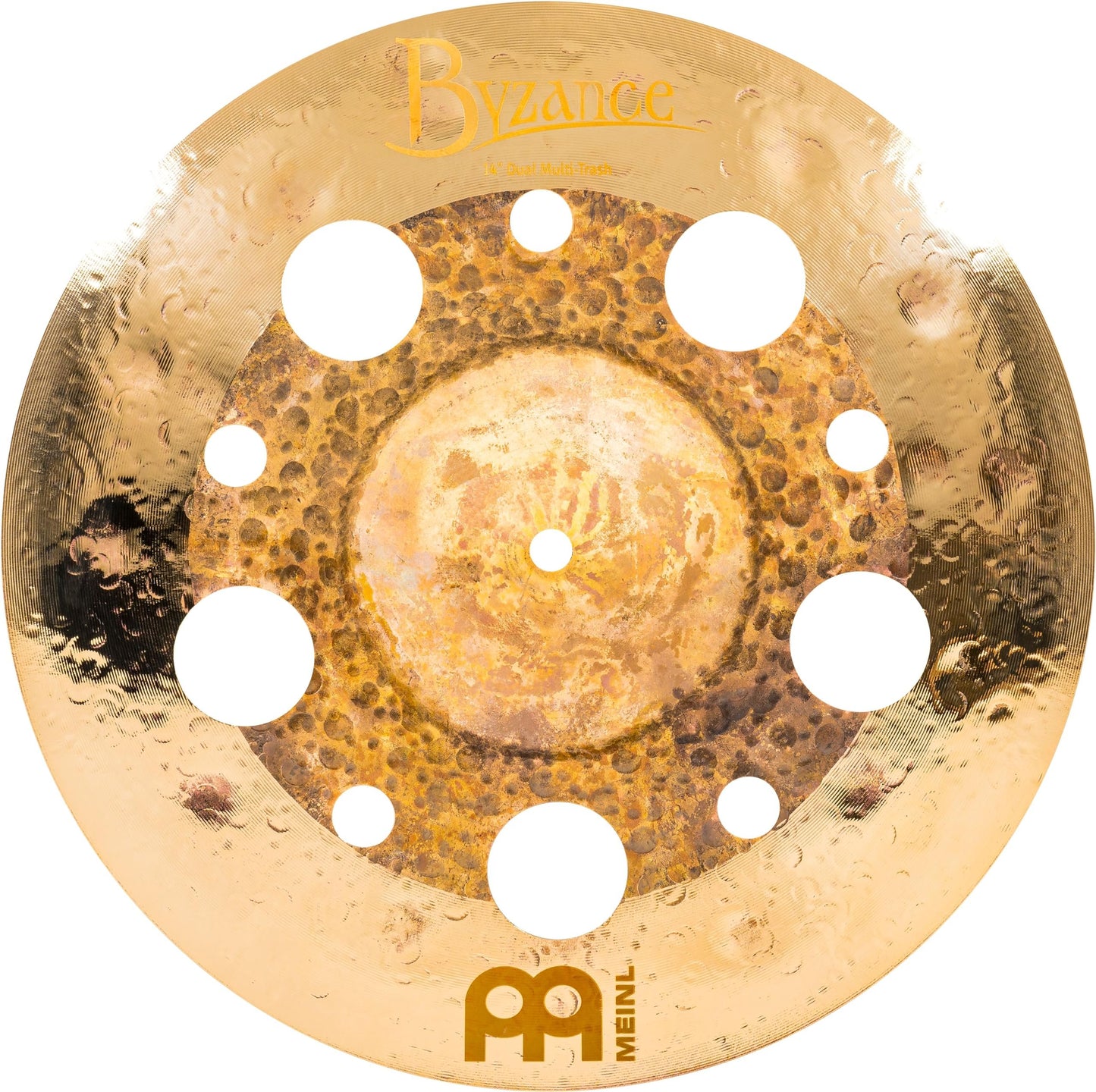 Meinl Cymbals Byzance 14" Dual Multi Trash Crash with Holes — Made in Turkey — Hand Hammered B20 Bronze, 2-Year Warranty, (B14DUMUTR)