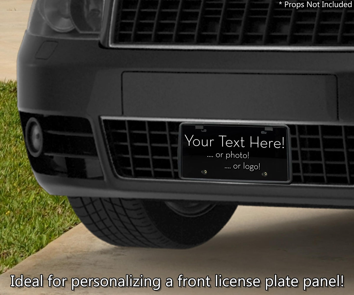 Blank License Plate Laser Cut Black Acrylic 12" x 6" Monograms Graphics Designs Quotes Slogans for at Home Creators Collectors Automotive Accessory Retailers Dealerships by Marketing Holders