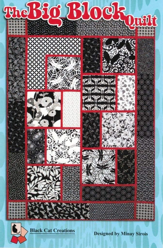 The Big Block Quilt Quilt Pattern, For Large and Scenic Prints, 53 Inche by 71 Inch Finished Size