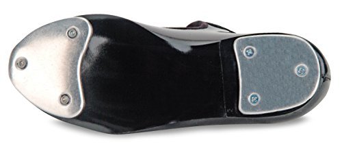 Danz N Motion Danshuz Toddler/Child Black-Patent Hook and Loop Touch Closure Tap Shoes