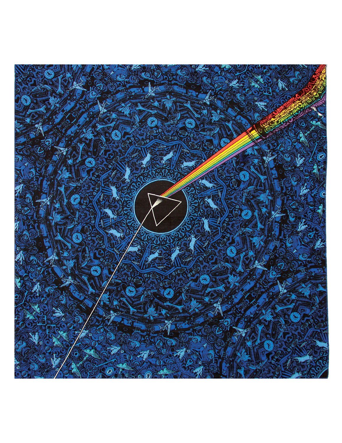 Sunshine Joy® Pink Floyd The Dark Side Of The Moon Blue Lyrics Bandana