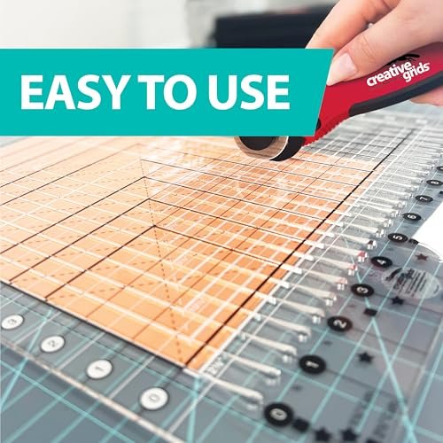 Creative Grids Stripology XL Slotted Quilting Ruler - CGRGE1XL – Made in USA, 17-3/4in x 22in, Non-Slip Grip Extra Large Acrylic Fabric Strip Cutting, Sewing, Crafting, Patchwork Ruler & Template