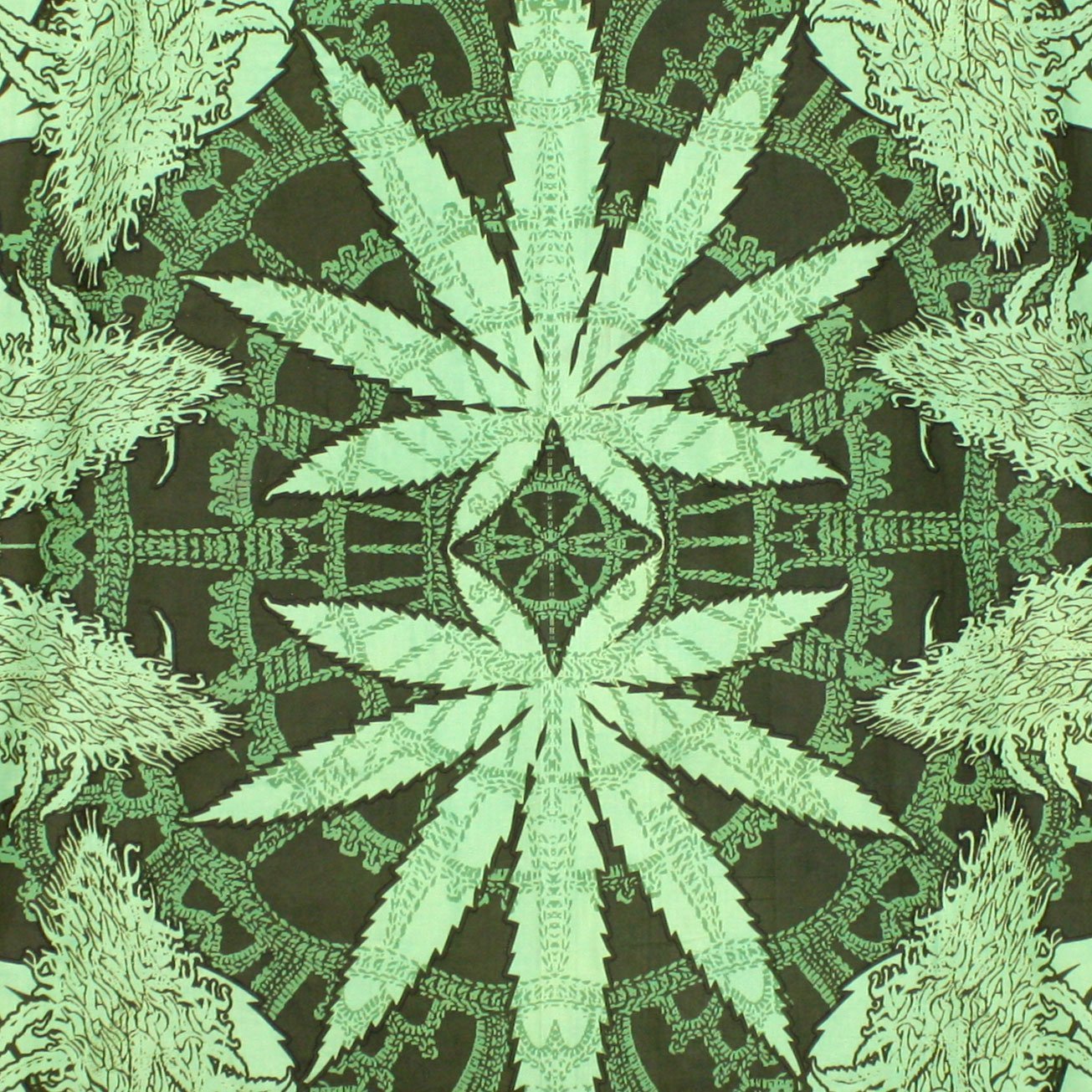 Sunshine Joy Hempest Leaf Tapestry Beach Sheet Wall Art Huge 60x90 Inches