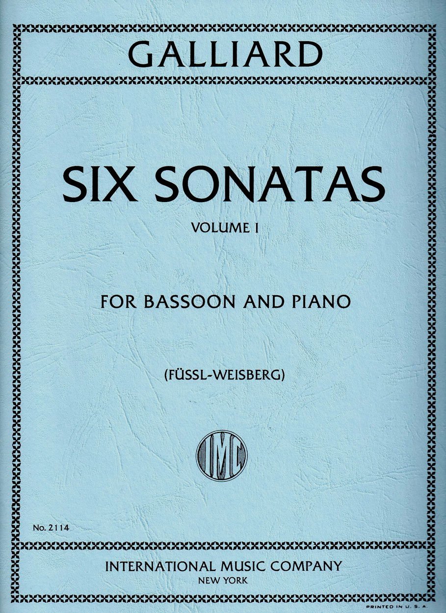 Galliard: Six Sonatas, Vol. 1, For Bassoon and Piano