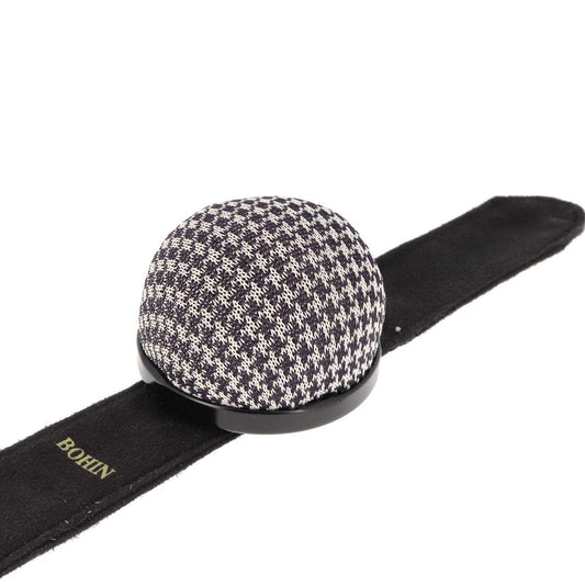 Bohin Pin Cushion Flexible Snap Bracelet Houndstooth Pincushions, 5