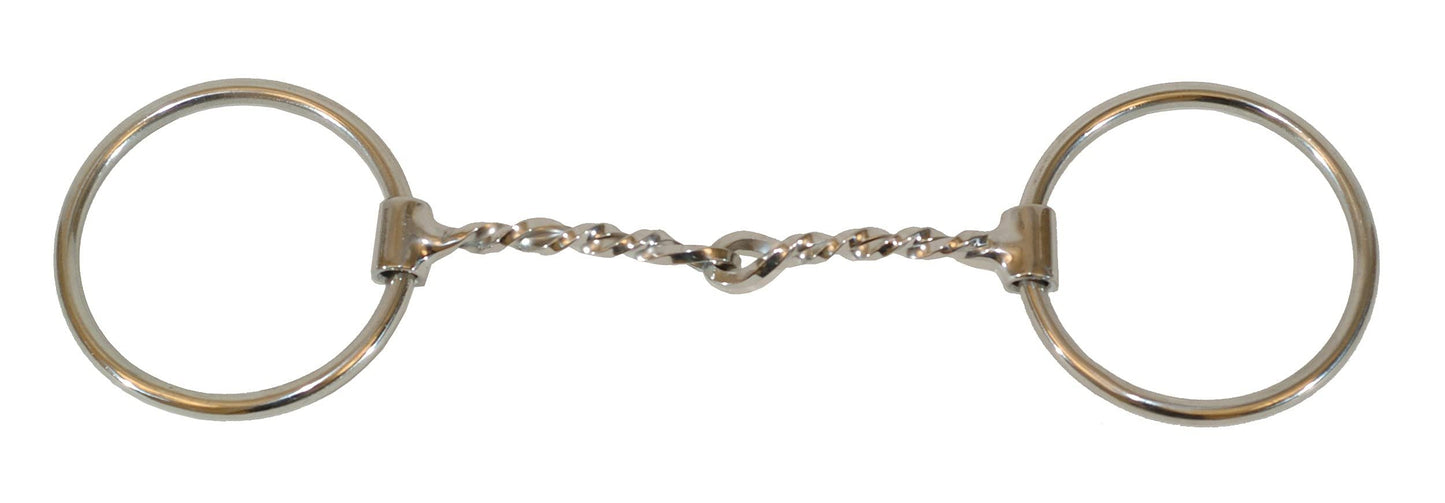 Aime Imports Western SS Twisted Wire Snaffle O-Ring Bit
