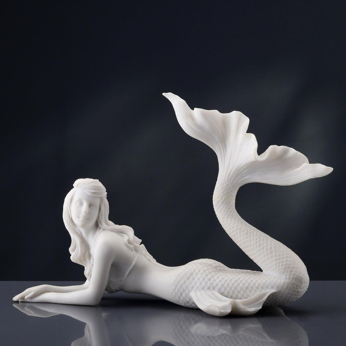 Veronese Design Mermaid Lying Down Statues