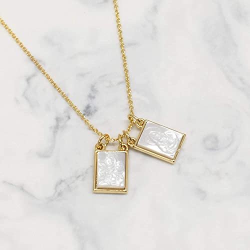 Roman Double Holy Scapular Gold Zinc Necklace 18 Inches Ling