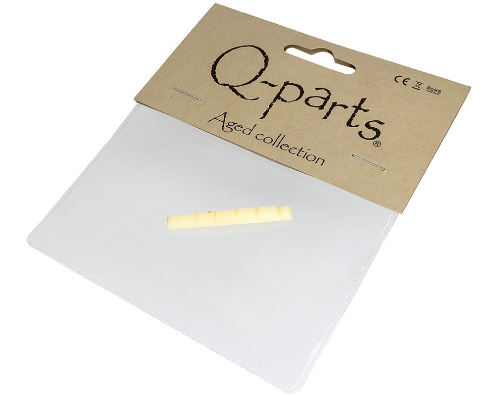 Q-Parts AGED COLLECTION Pre-slotted Bone Nut for Stratocaster/Telecaster
