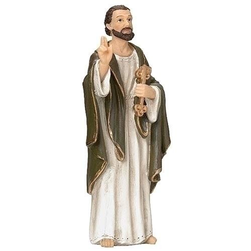 Roman Giftware Inc., Patrons & Protectors, 4" H ST Peter Figure,Religious, Inspirational, Durable (4x1x4)