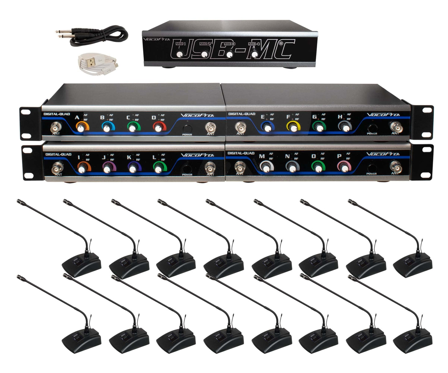 VocoPro Wireless Microphones and Transmitters, USB-Conference 16