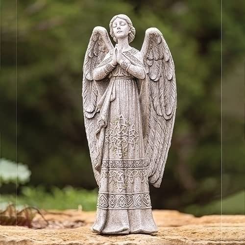 Roman Joseph's Studio 18.25" Celtic Angel Garden Statue – Inspirational Outdoor Decor, Spiritual Gift for Memorials or Loved Ones