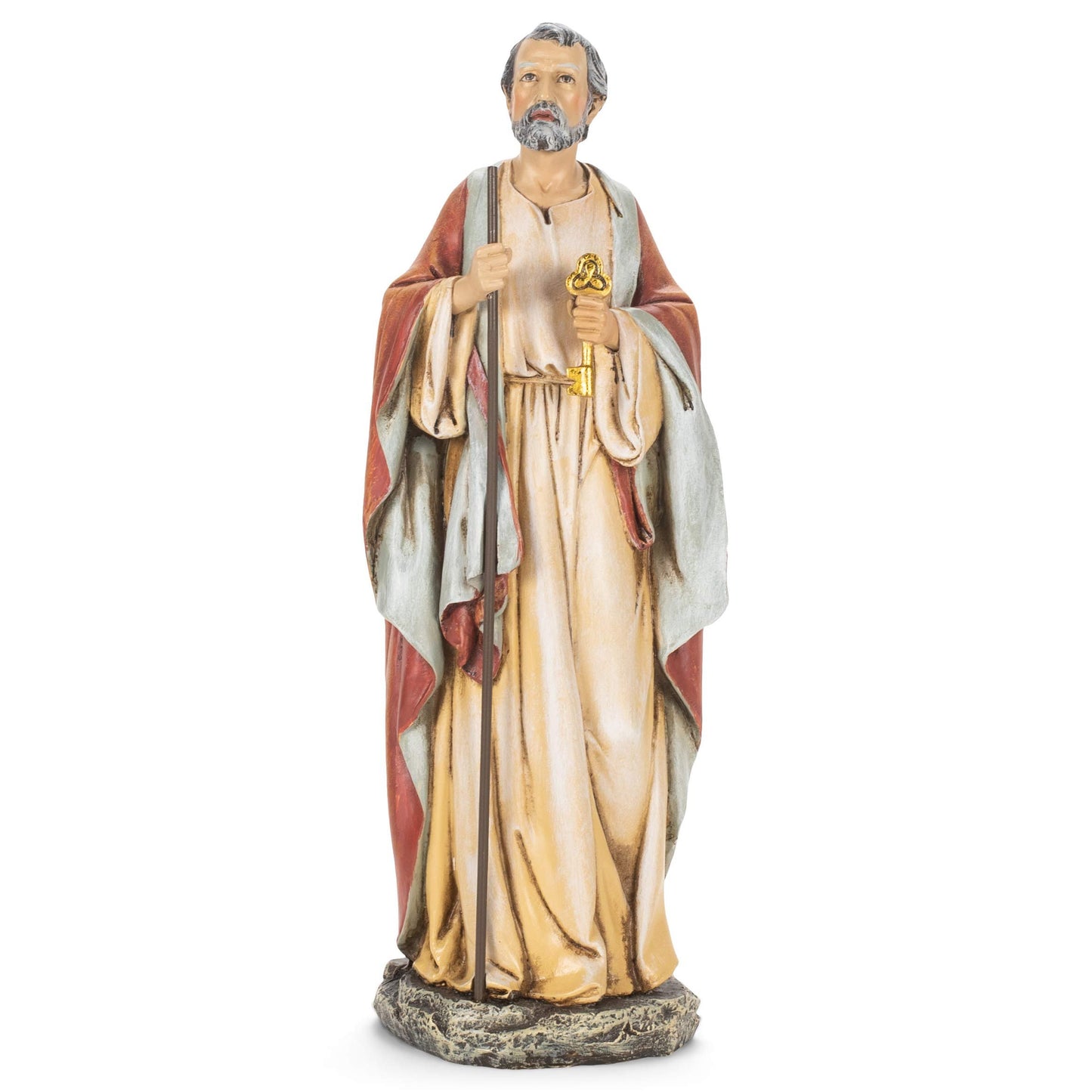 Roman Joseph's Studio Inc., St. Peter Figure, Renaissance Collection, 10.5" H, Resin and Stone, Religious Gift, Decoration, Collection, Durable, Long Lasting
