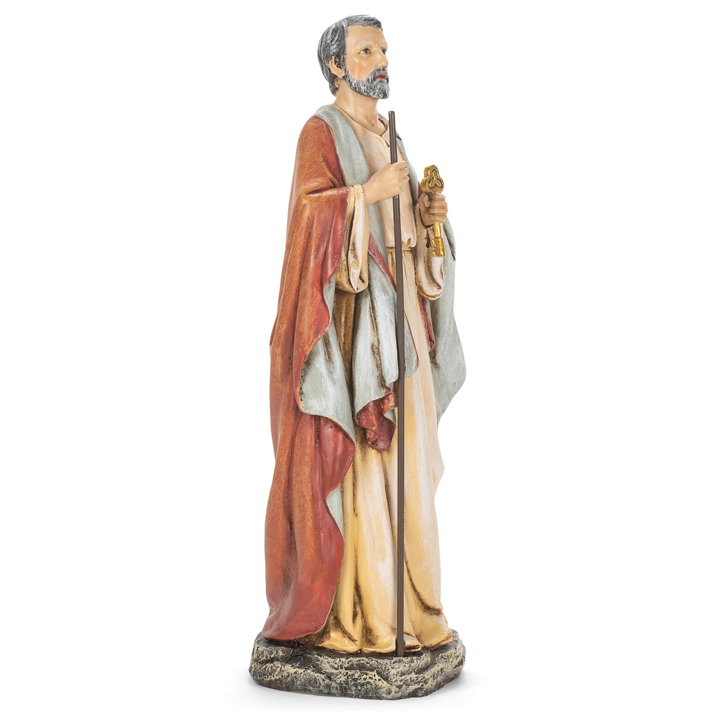 Roman Joseph's Studio Inc., St. Peter Figure, Renaissance Collection, 10.5" H, Resin and Stone, Religious Gift, Decoration, Collection, Durable, Long Lasting