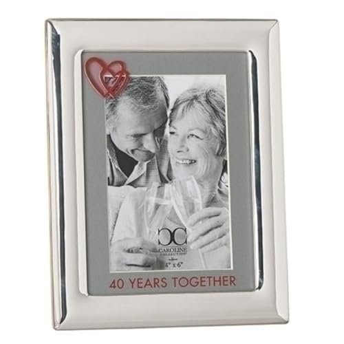 Roman Giftware Inc., Caroline Collection, Wedding & Anniversary, 8.5" H 40 Years Together Frame,Religious, Inspirational, Durable (6x1x8)