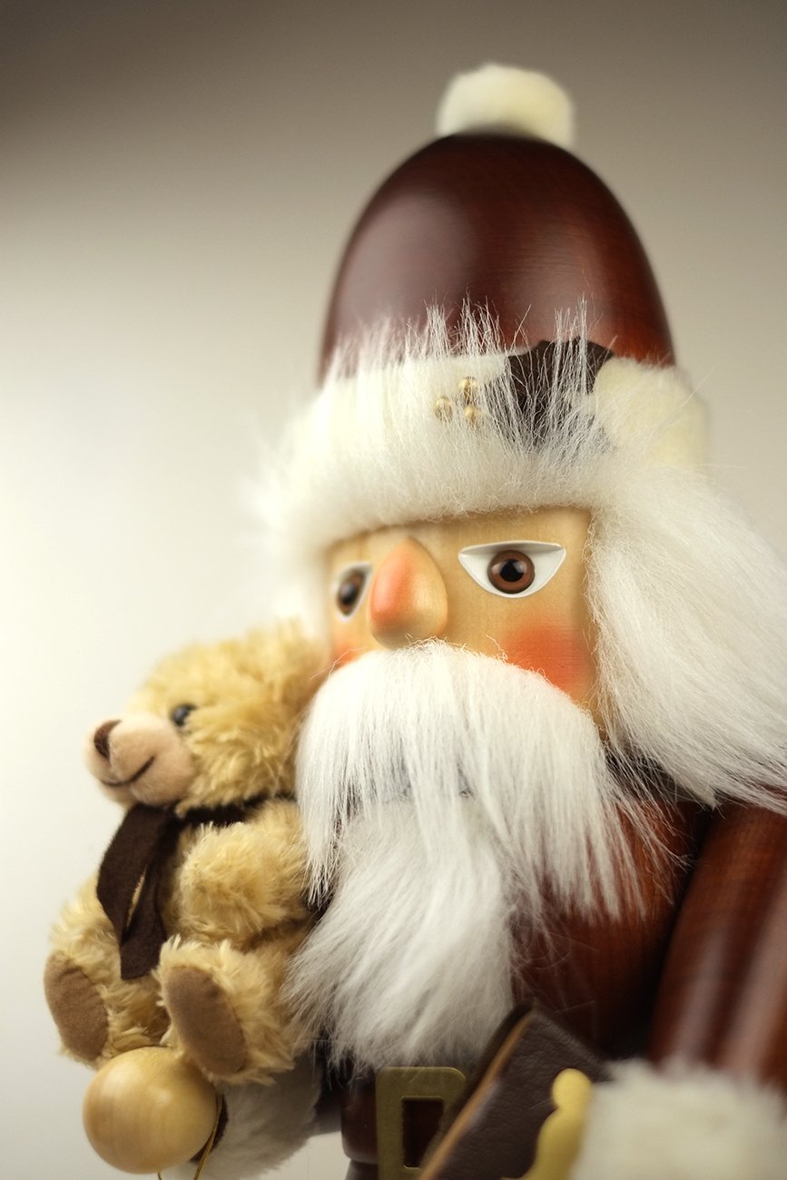 German Christmas Nutcracker Santa Claus Teddy natural colors - 44,0 cm / 17 inch - Christian Ulbricht
