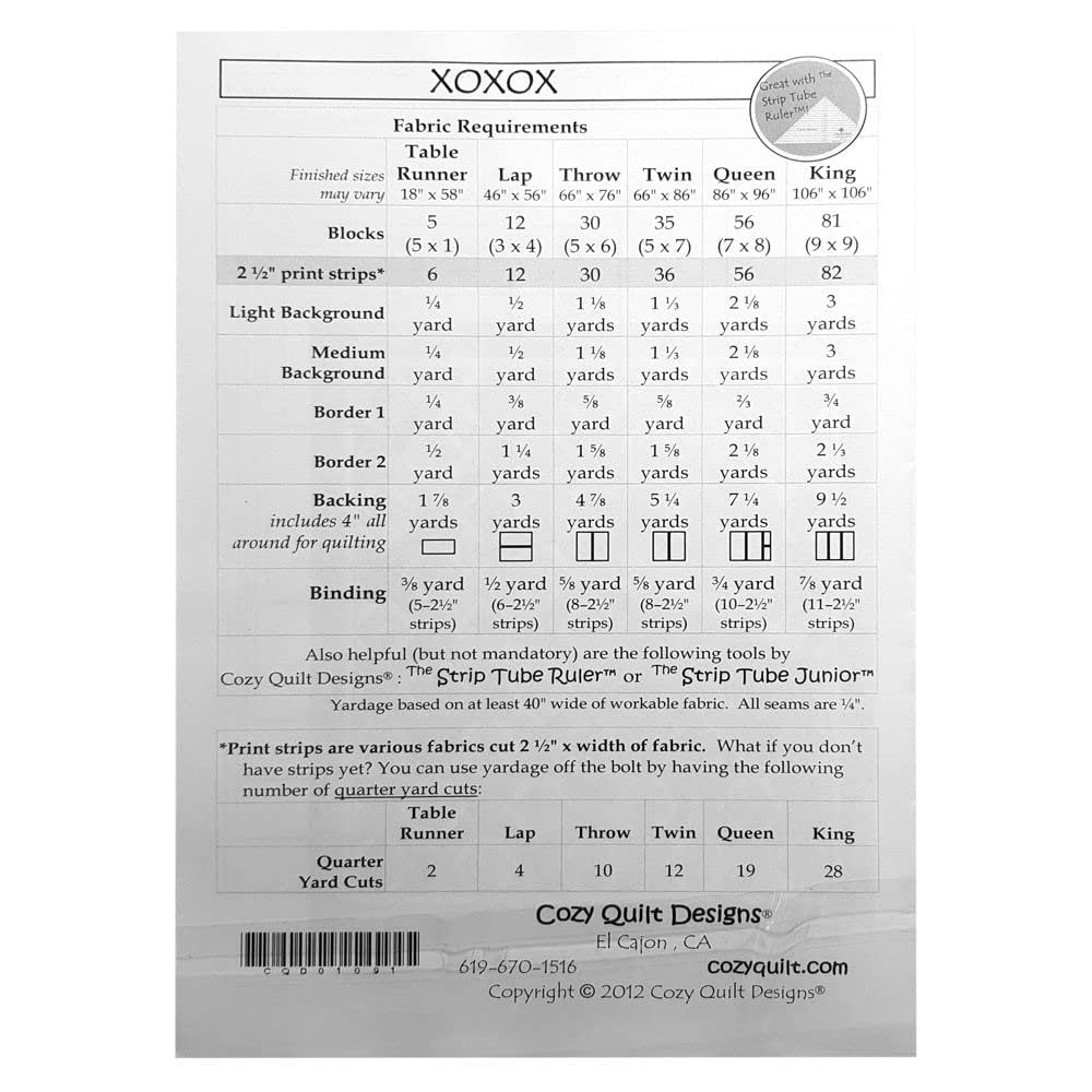 XOXOX Strip Club - from Cozy Quilt Designs