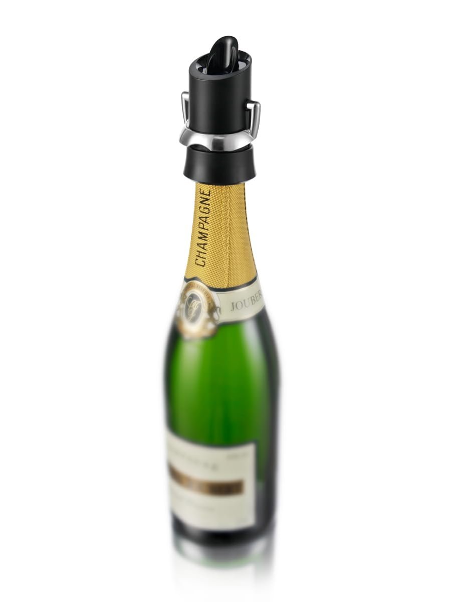 Vacu Vin Premium Champagne Bottle Stopper & Server - Preserve Bubbles for Up to a Week with Airtight Seal - Easy To Use, No Spill & Non-Drip Pouring - Kitchen Bar Counter Essentials