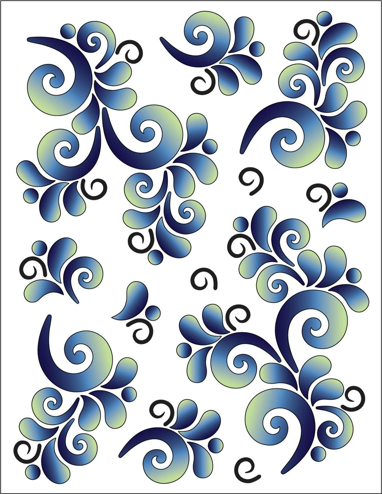 Urban Elementz Tattoo Elementz Decal Wave Ocean (Printed On Clear)
