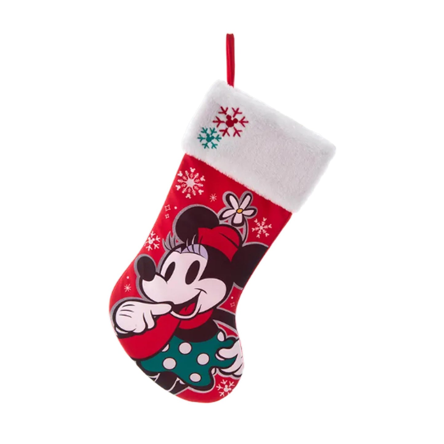 Kurt Adler 19 Inch Minnie Embroidered Cuff Stocking