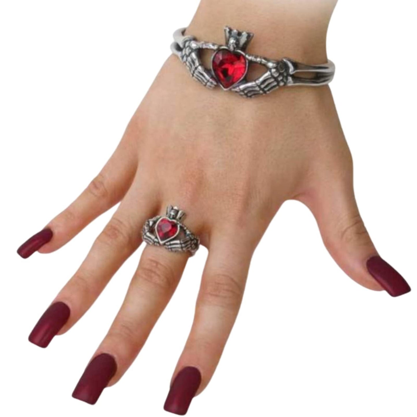 Claddagh By Night Ring (Size L , US 6)
