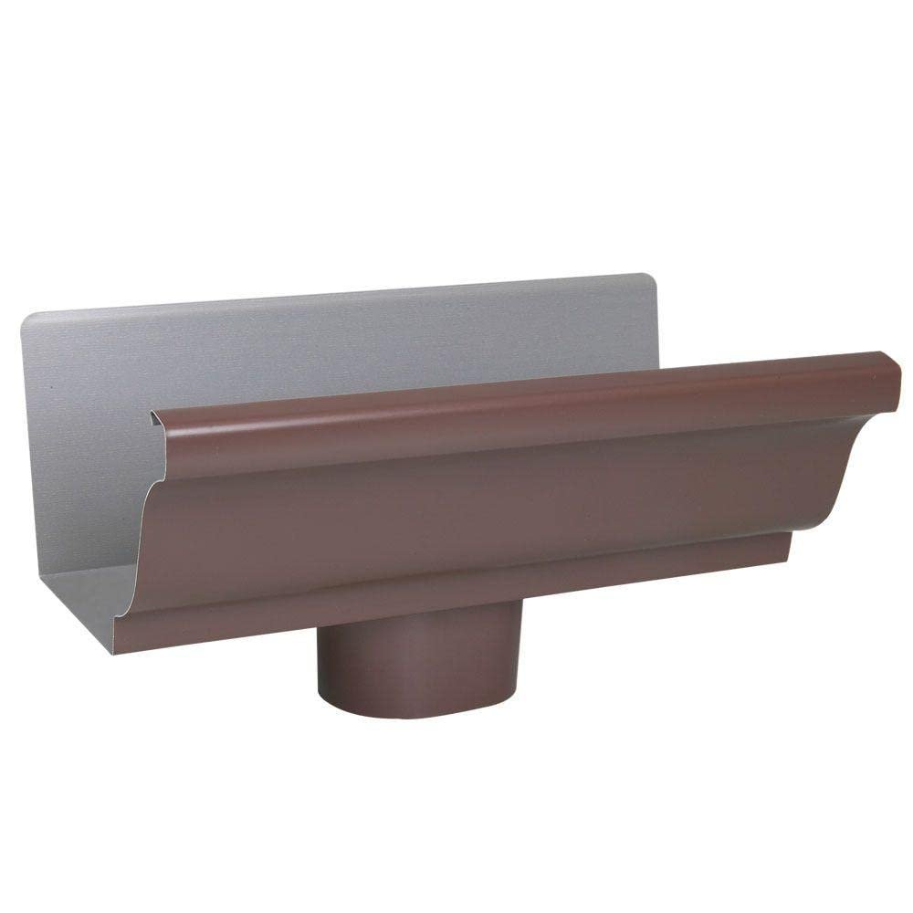 AMERIMAX HOME PRODUCTS 1901019 4-Inch Galvanized End/Drop, Brown