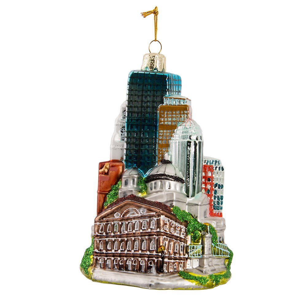 Kurt Adler 5-Inch Glass Boston Cityscape Ornament