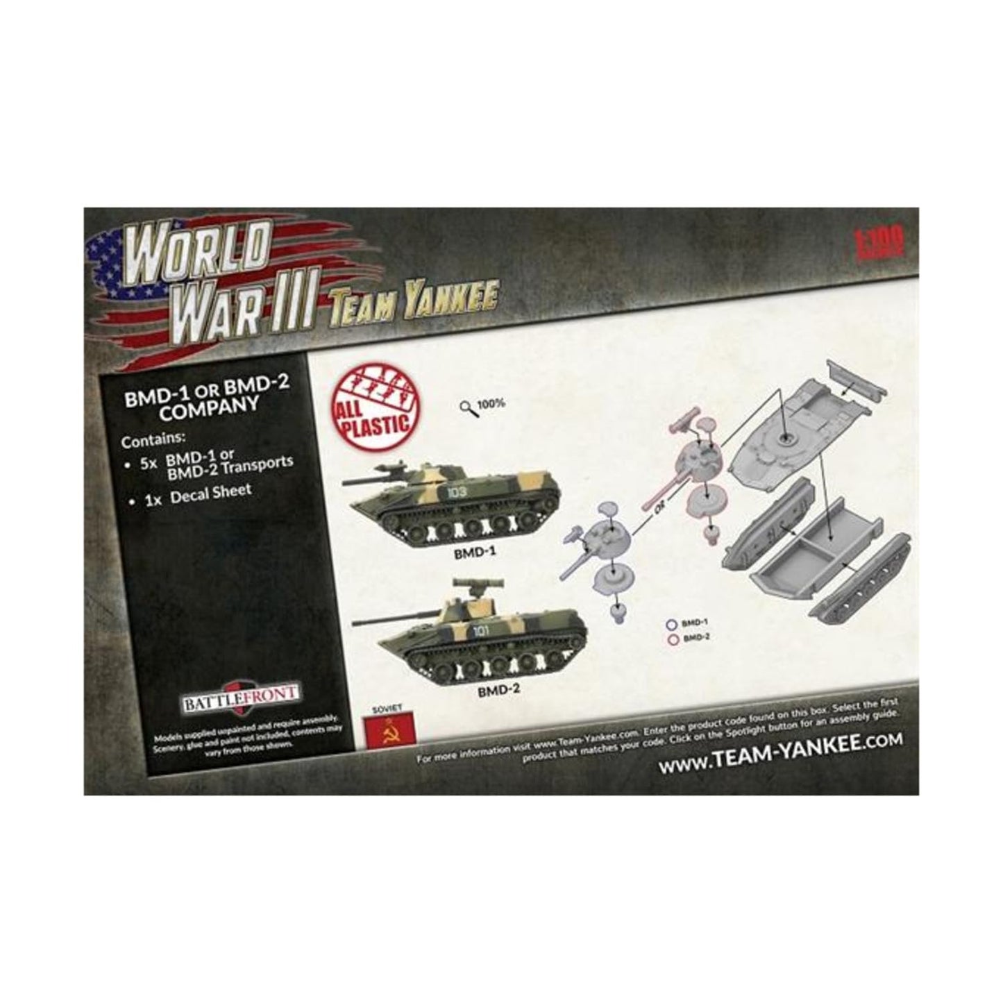 Team Yankee World War III Soviet BMD-1 or BMD-2 Company