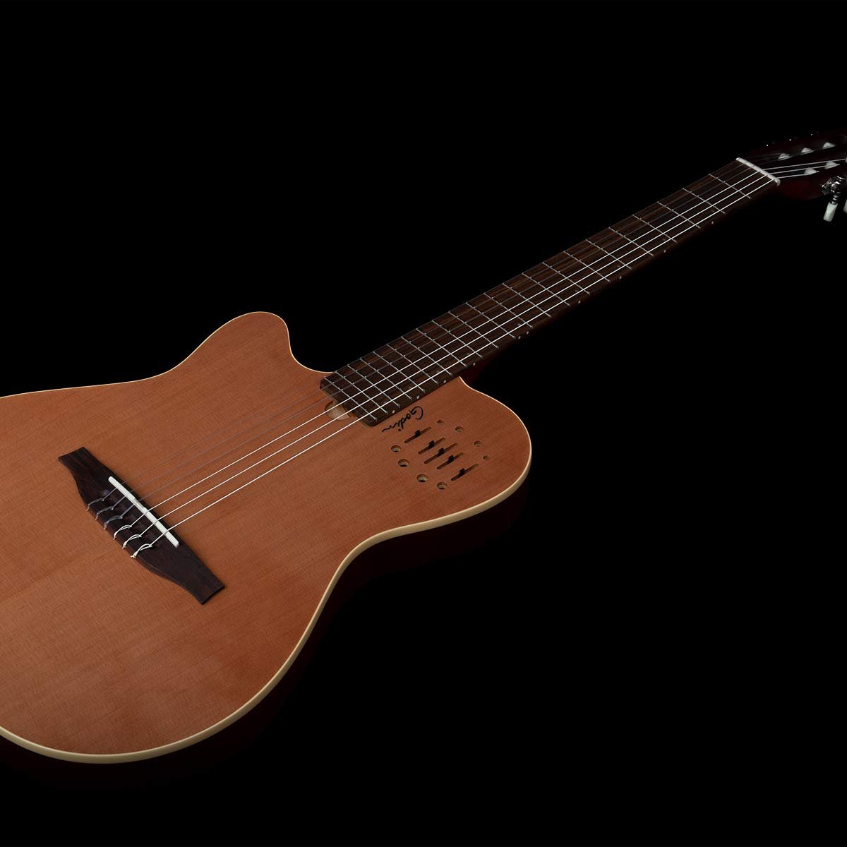 Godin Multiac 035878 6 Strings Hollow-Body Electric Guitar, Left-Handed, Natural SG